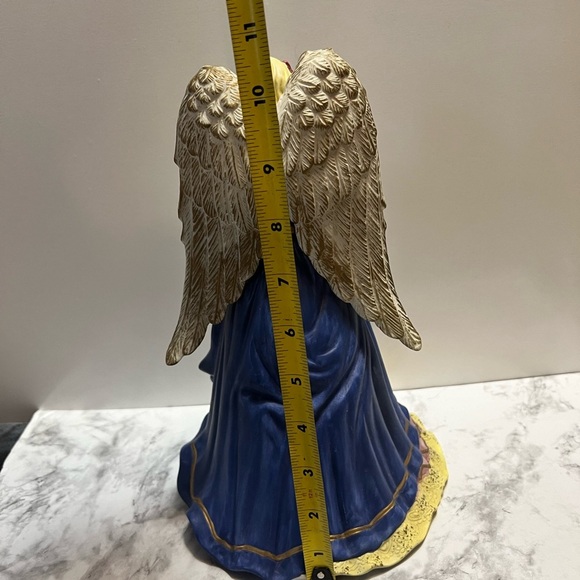 Debco Brand 11" Angel with Harp Musical Ceramic Figurine - Picture 3 of 5